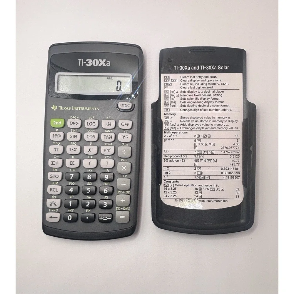 Texas Instruments TI-30Xa Scientific Calculator SAT ACT Approved W/cover Tested